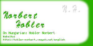 norbert hobler business card